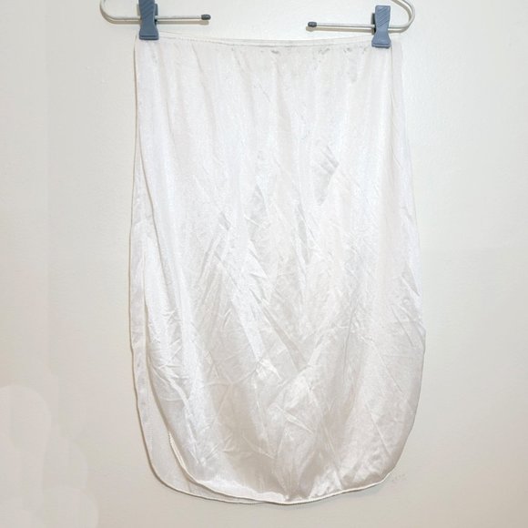 ❤️Mardor Vintage 70's White Slit sides Skirt Slip Medium 6🍒✨ - Picture 5 of 5